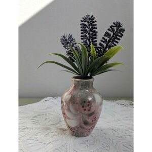 Vintage Handmade Ceramic Bud Vase, Studio Pottery Mini Vase, Unique Floral Glaze